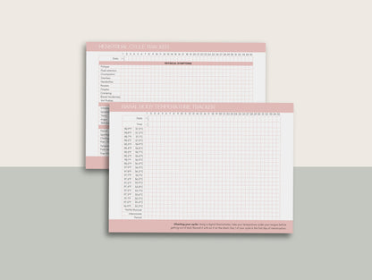 Basal body temperature chart Canva template for fertility tracking