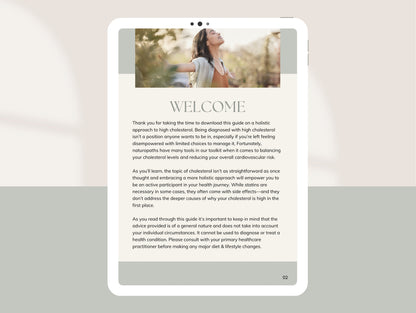 Comprehensive cholesterol management handout for naturopaths and dietitians