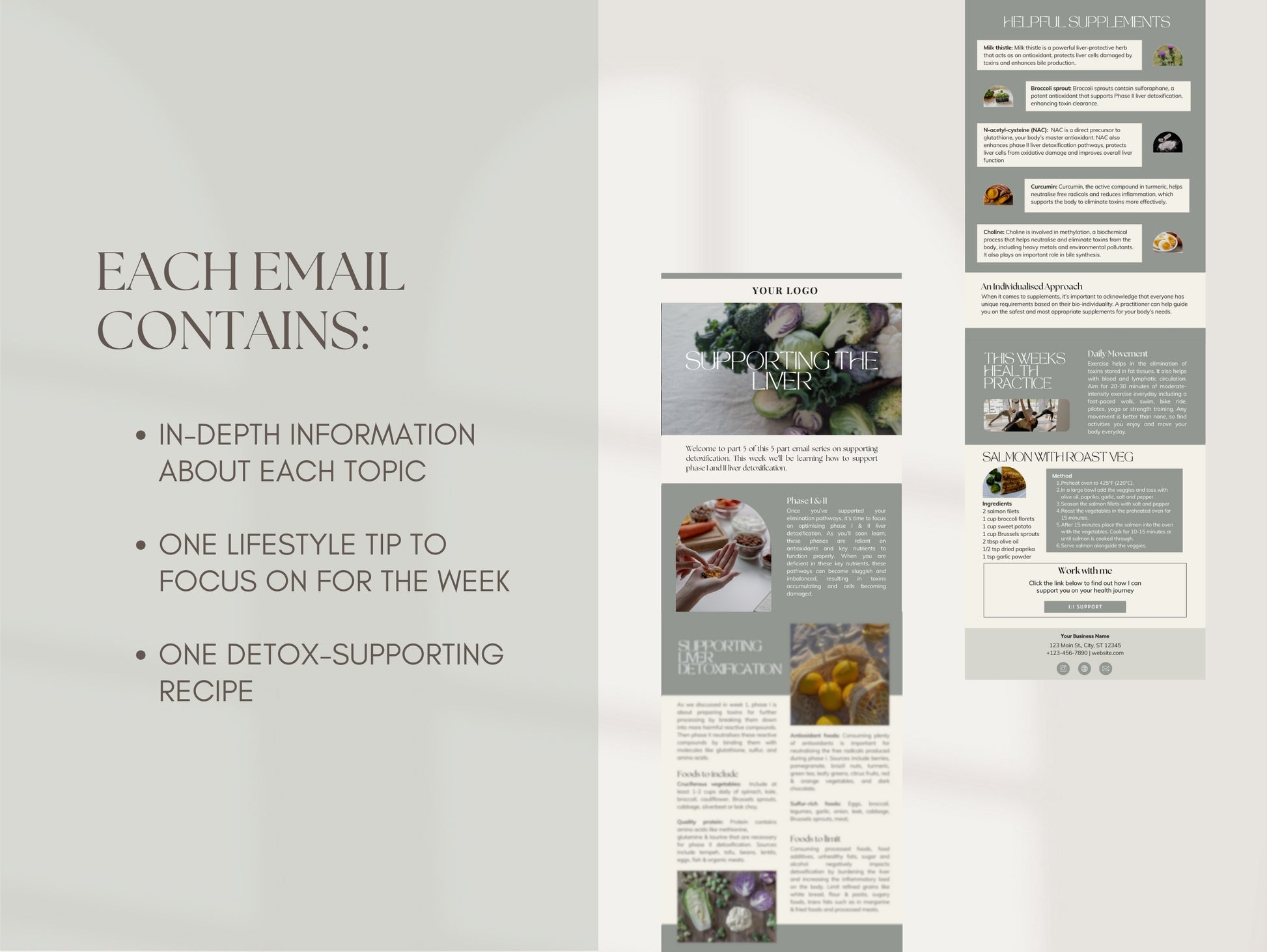 Liver detox email series for client education and email marketing