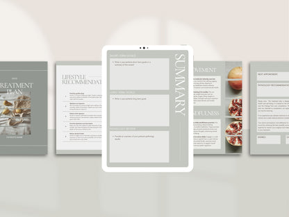Customizable holistic treatment plan form Canva