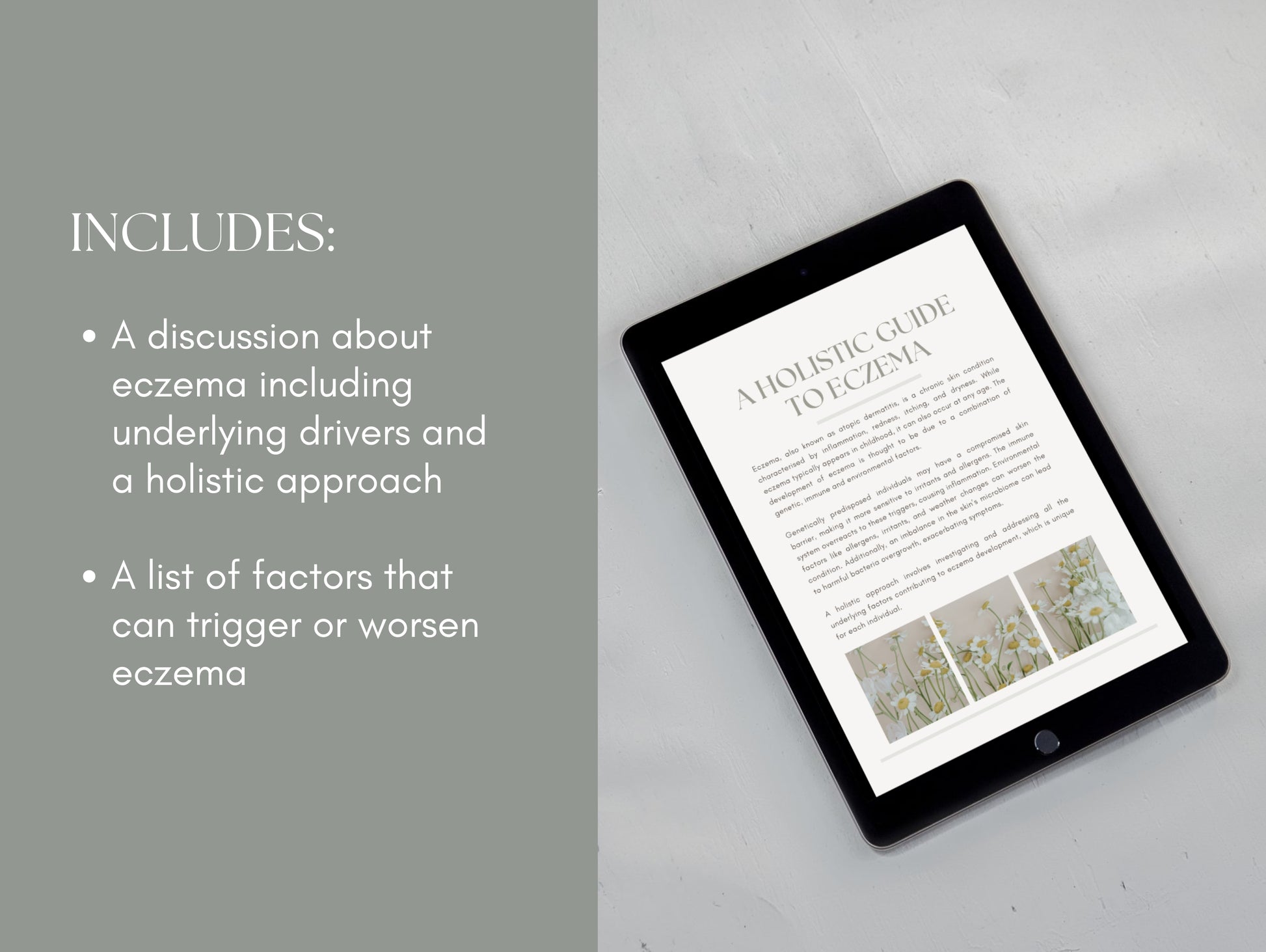 Editable eczema patient handout for integrative health practitioners