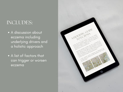 Editable eczema patient handout for integrative health practitioners