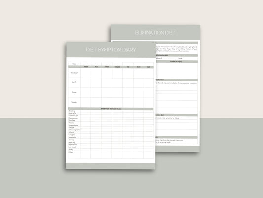 Elimination diet Canva template for nutritionists and naturopaths