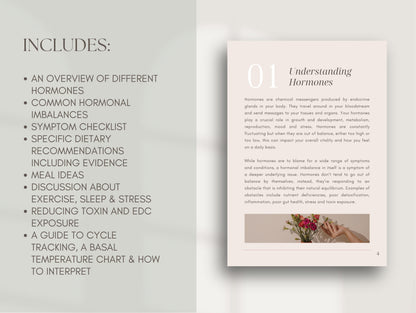 Hormonal health guide eBook Canva template done-for-you