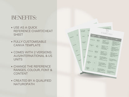 Canva blood work reference guide for holistic health practitioners