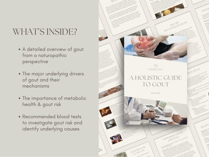 Editable gout patient booklet for integrative health practitioners
