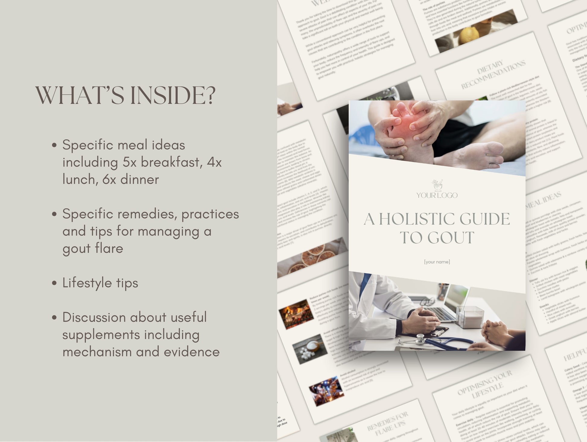 Canva gout booklet template for wellness professionals and herbalists