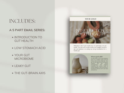 Editable gut health email templates for nutritionists and herbalists