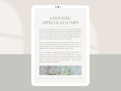 Canva HPV patient booklet template for wellness professionals and herbalists