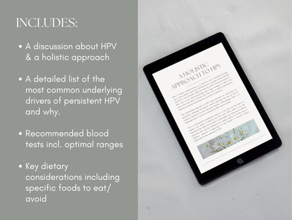 Editable HPV patient handout for integrative health practitioners