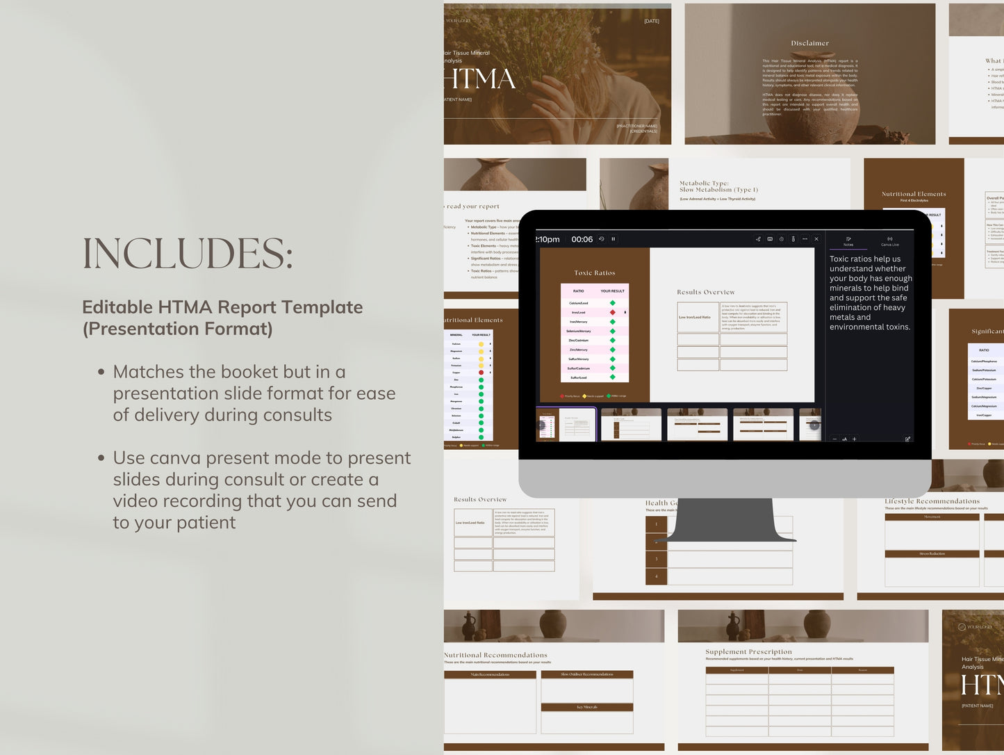 HTMA Customisable Patient Report - Booklet & Presentation
