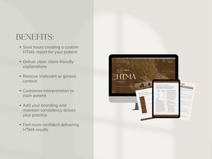 HTMA Customisable Patient Report - Booklet & Presentation