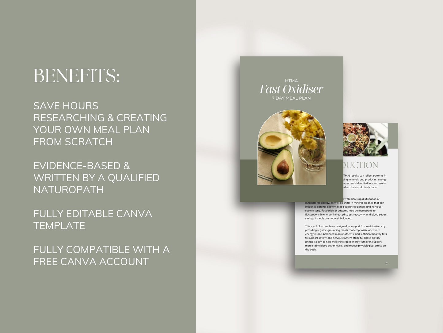HTMA Fast Oxidiser Meal Plan