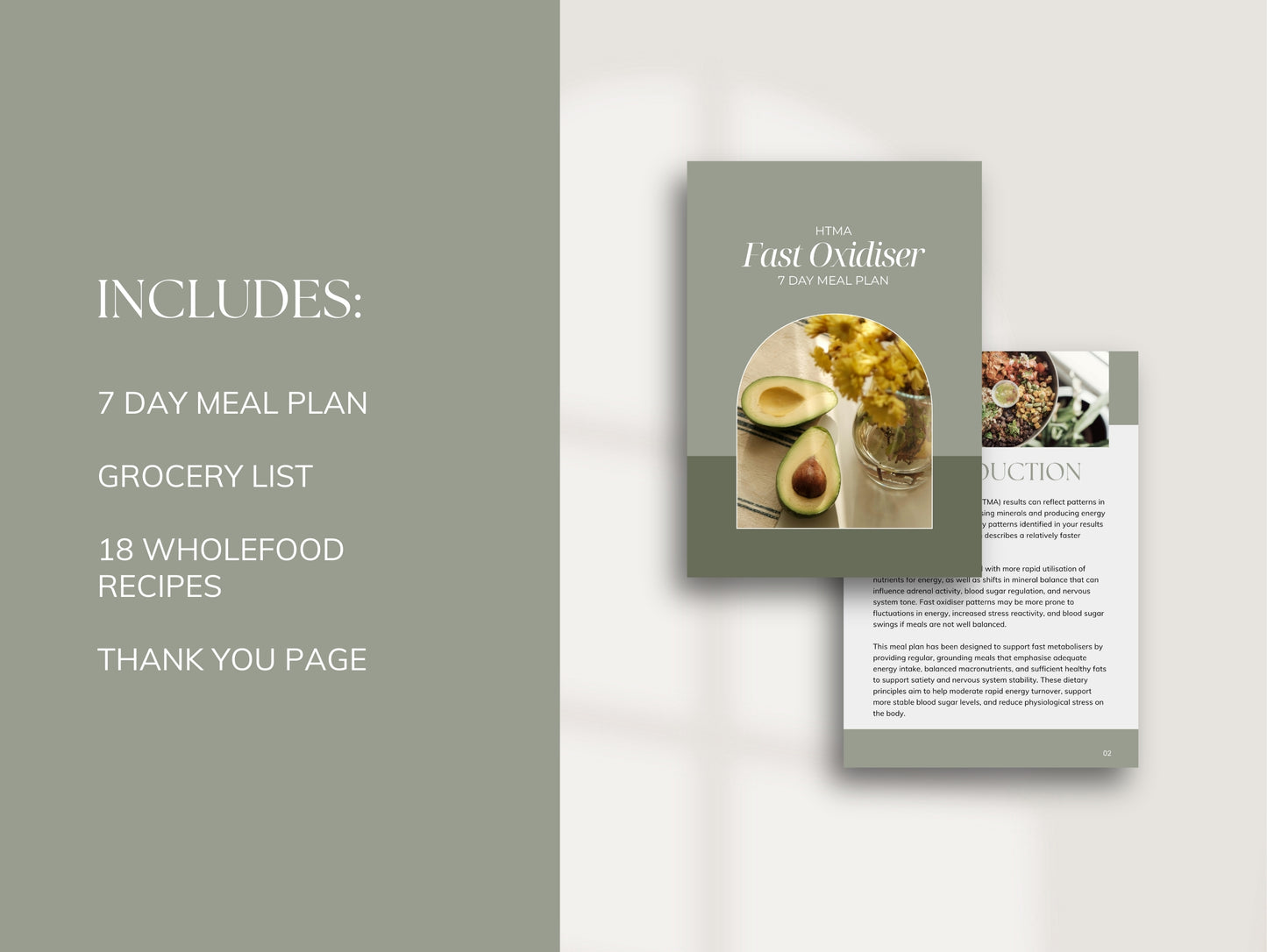 HTMA Fast Oxidiser Meal Plan