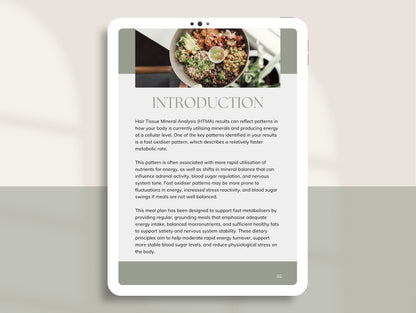 HTMA Fast Oxidiser Meal Plan