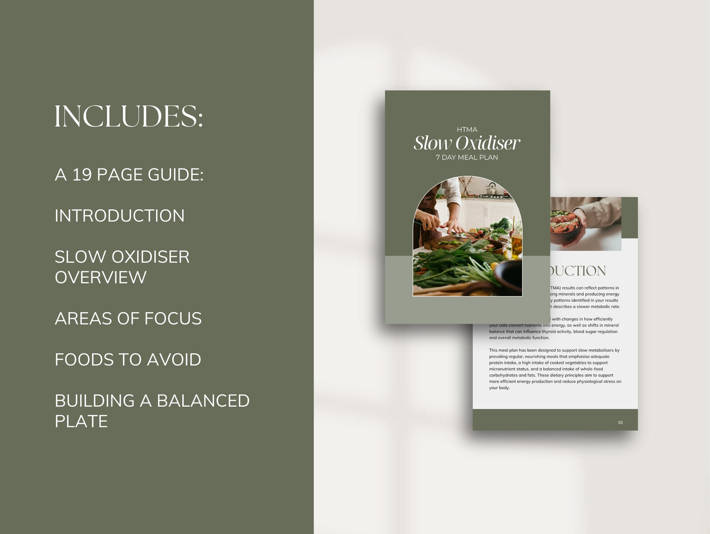 HTMA Slow Oxidiser Meal Plan
