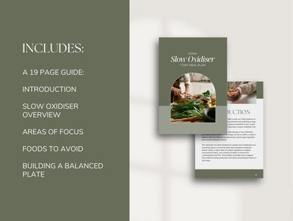 HTMA Slow Oxidiser Meal Plan