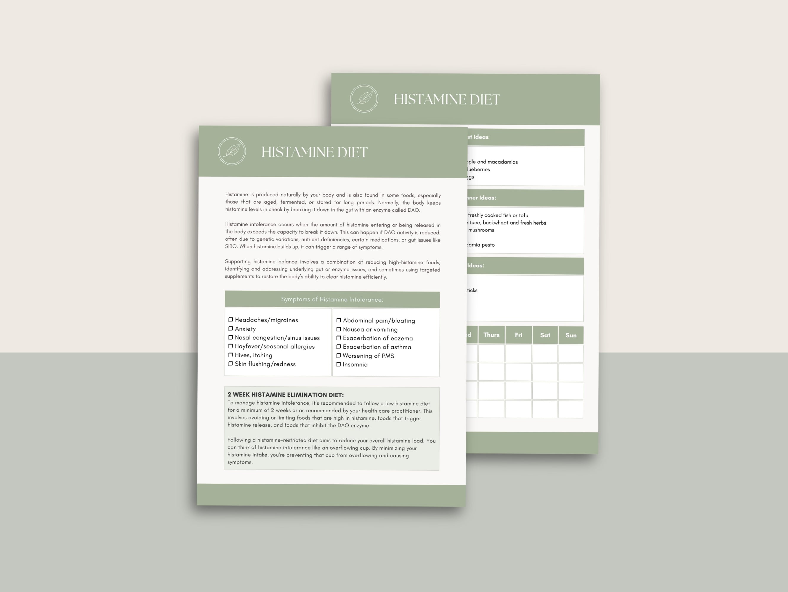 Low Histamine Diet Plan – Naturopath Hub
