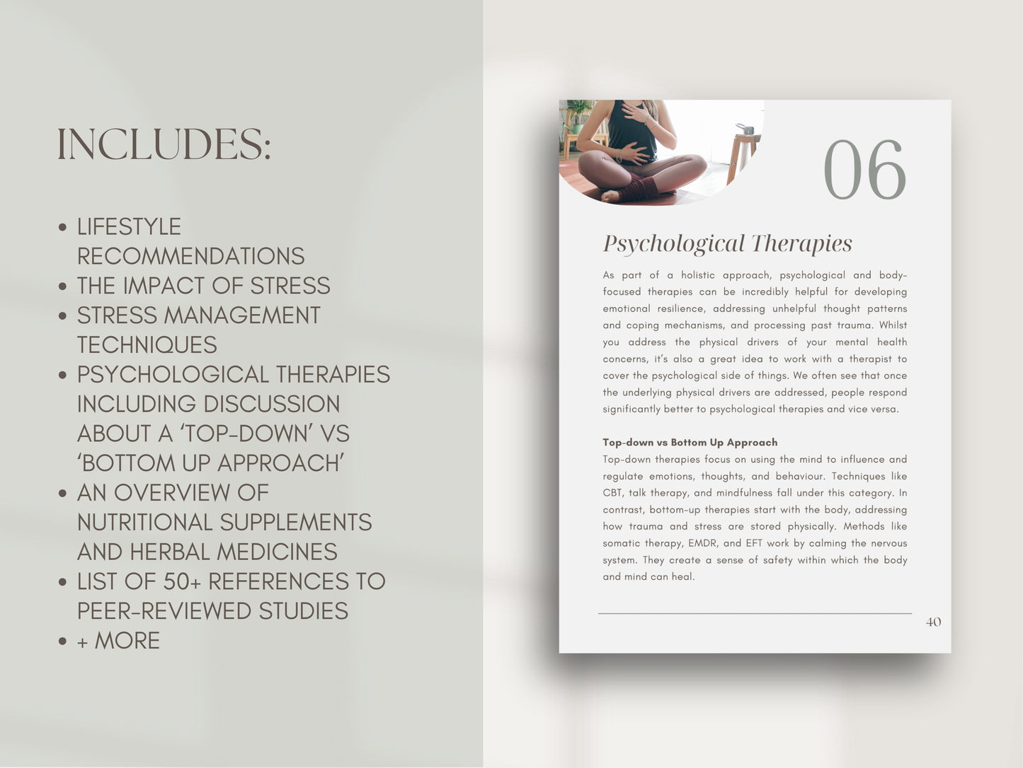 Holistic mental health eBook PLR for managing anxiety and depression for practitioners