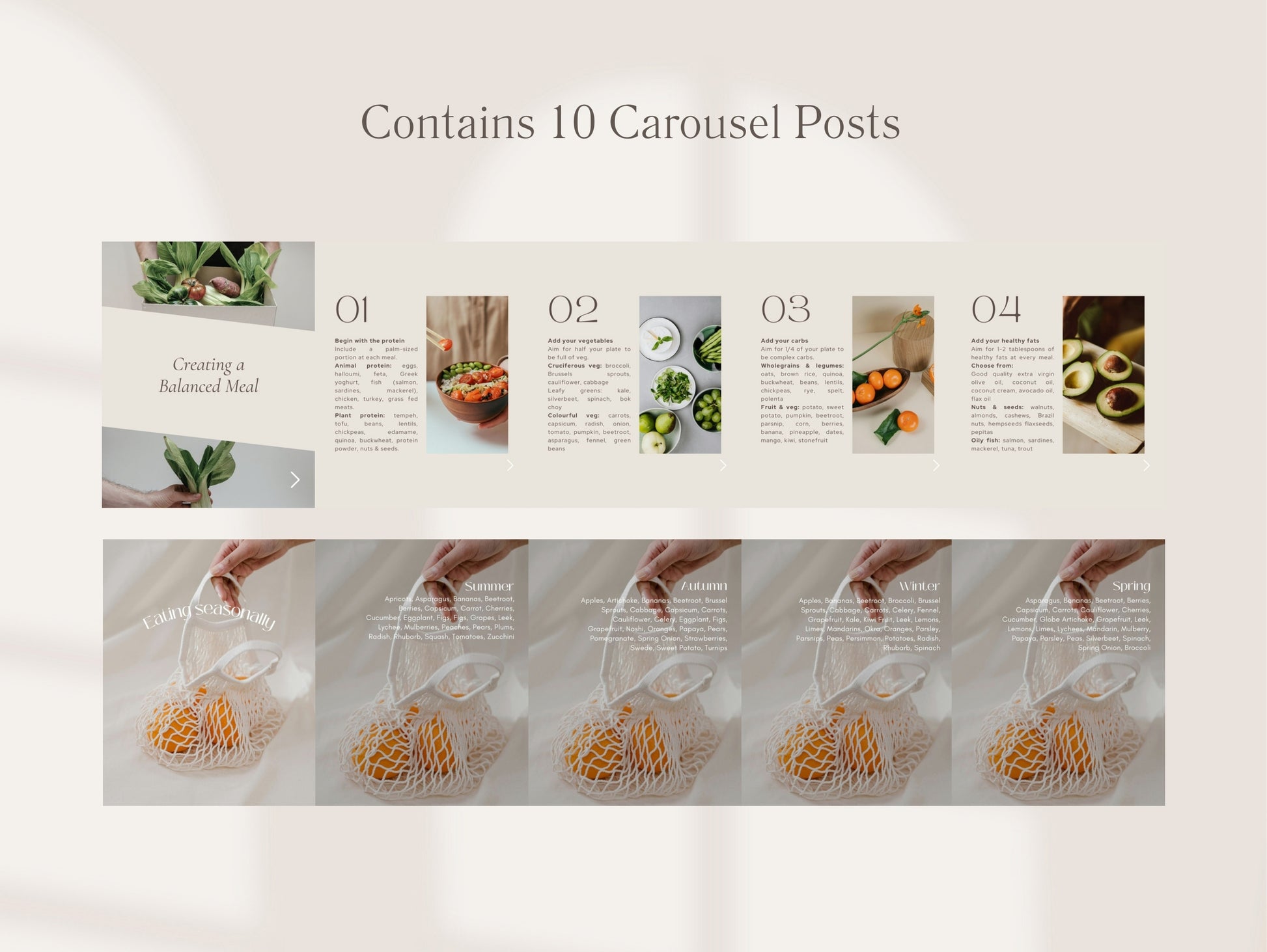Client-ready nutrition Instagram post templates for functional medicine practitioners