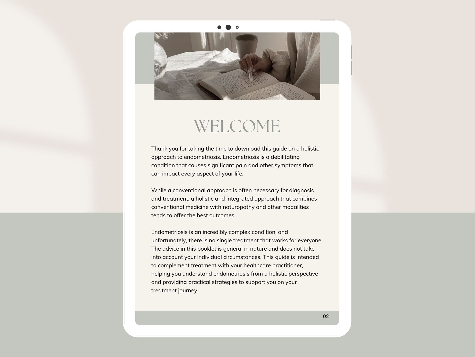 Comprehensive endometriosis management handout for naturopaths and dietitians