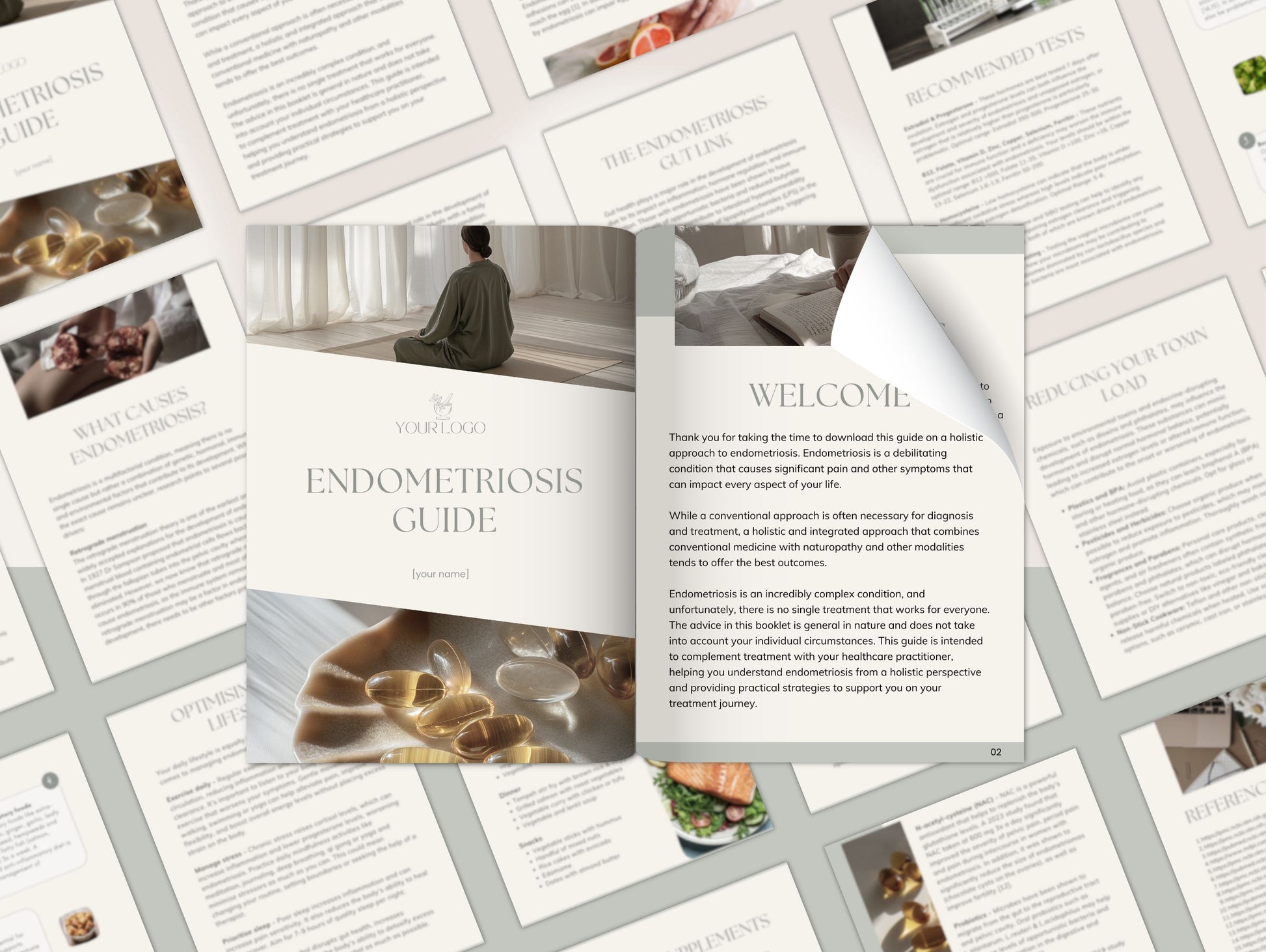 Pre-made endometriosis booklet for managing symptoms and improving fertility
