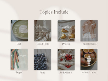 Nutrition Instagram Canva Templates - Aesthetic