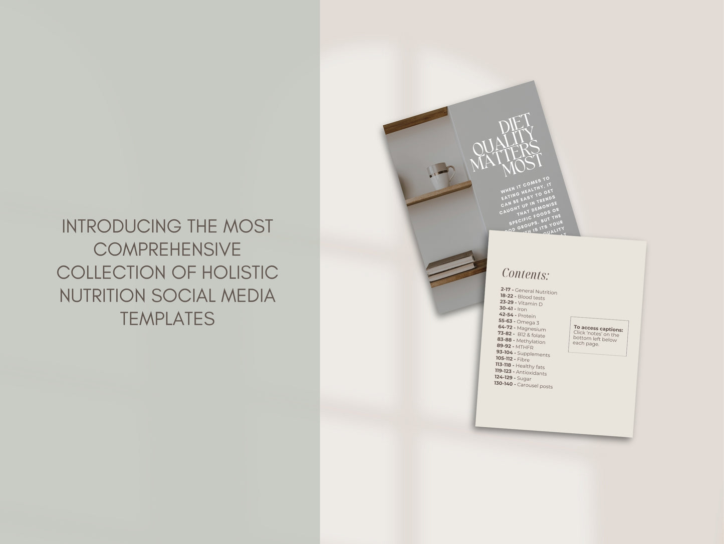 Nutrition Instagram Canva Templates - Aesthetic