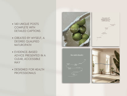 Editable Instagram nutrition templates for integrative health practitioners