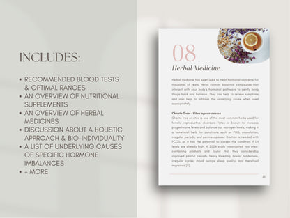 White-label PLR Canva eBook template for hormone balancing and endocrine health