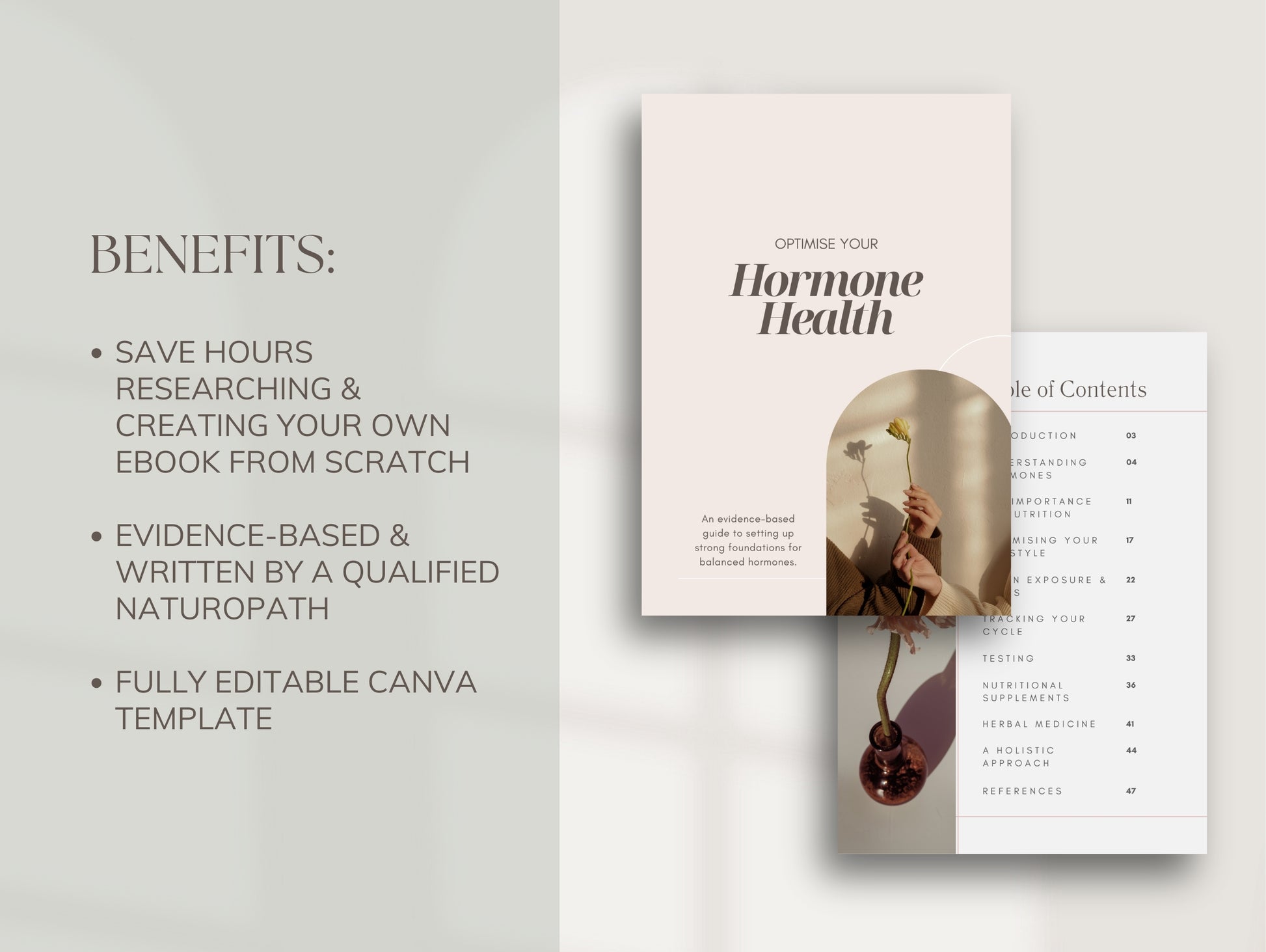 Editable hormone balance eBook for nutritionists and functional medicine