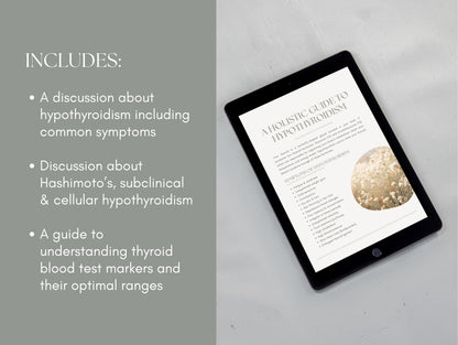 Editable hypothyroid patient handout for integrative health practitioners