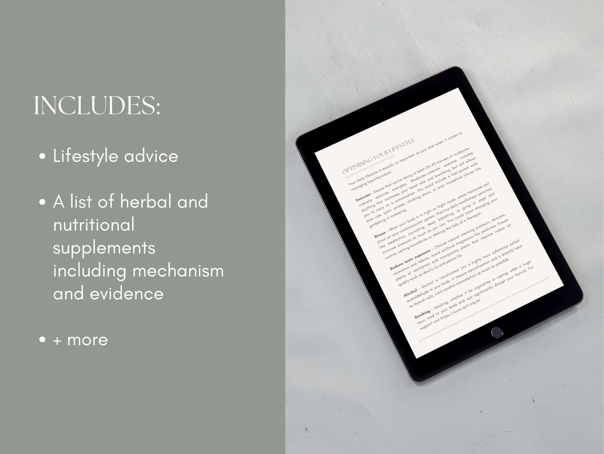 Comprehensive hypothyroid recovery booklet for naturopaths and dietitians