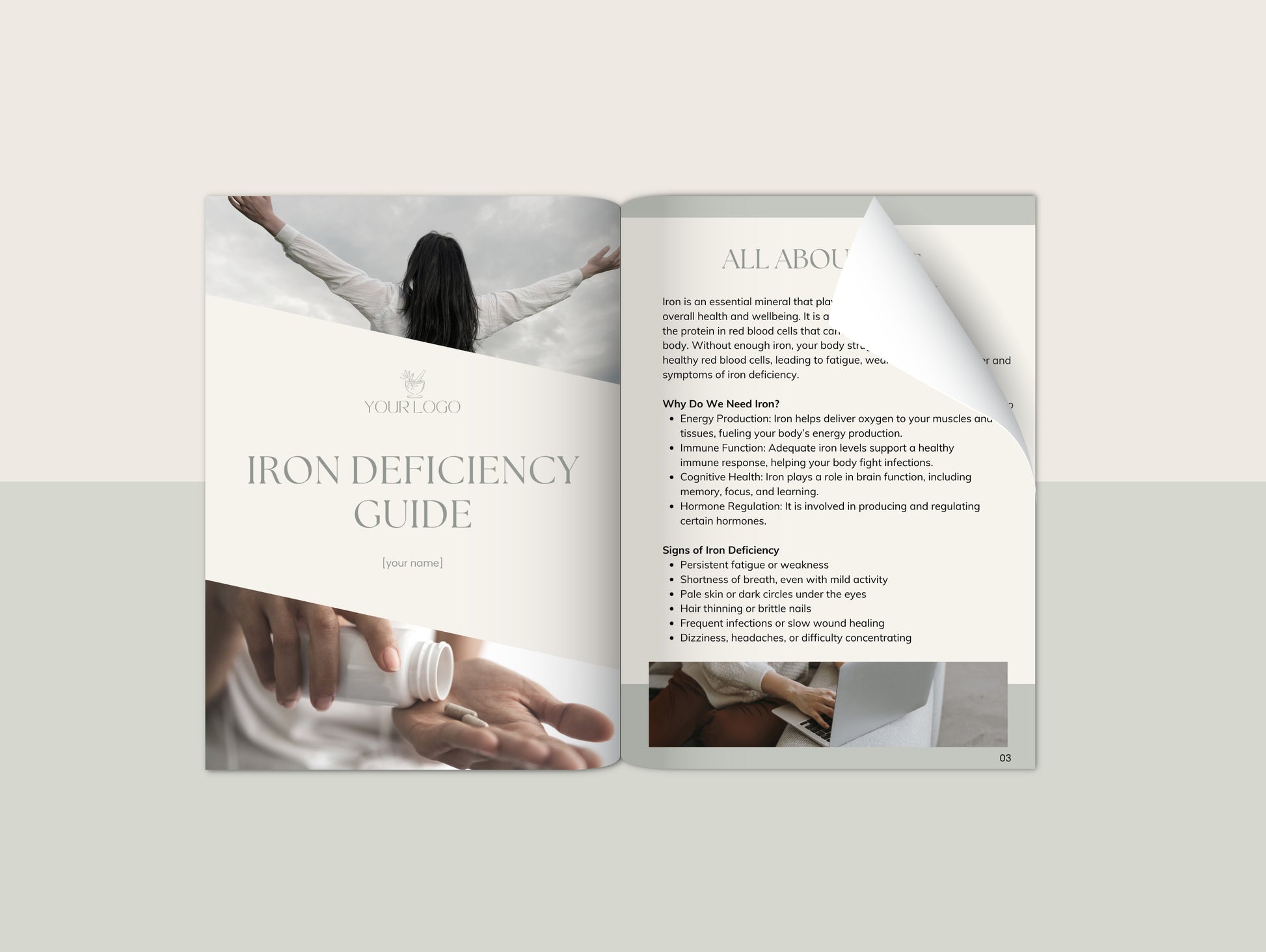Iron deficiency patient handout for naturopaths and functional medicine practitioners
