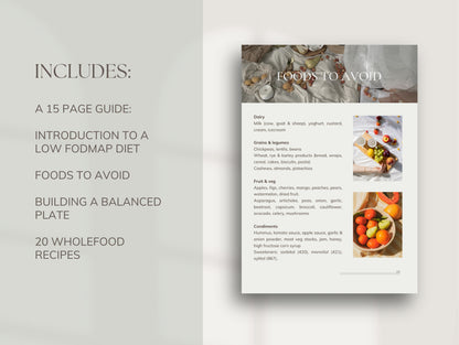 Done-for-you low FODMAP meal plan template for IBS support