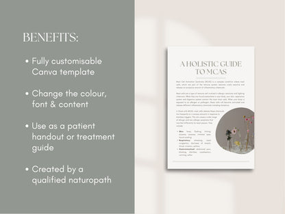 Editable MCAS patient handout for integrative health practitioners