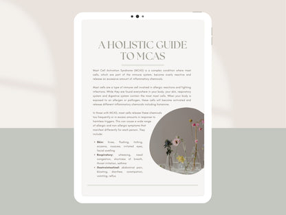 Mast cell activation syndrome recovery booklet for herbalists and wellness professionals