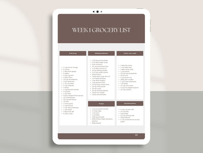 Whole-Body Reset 4 Week Meal Plan