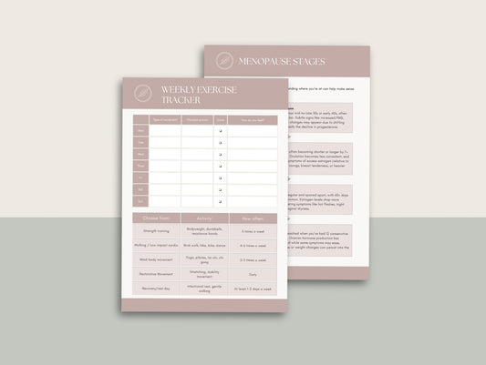 Menopause Worksheets