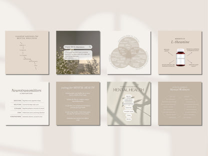 Naturopathic anxiety and depression social media templates
