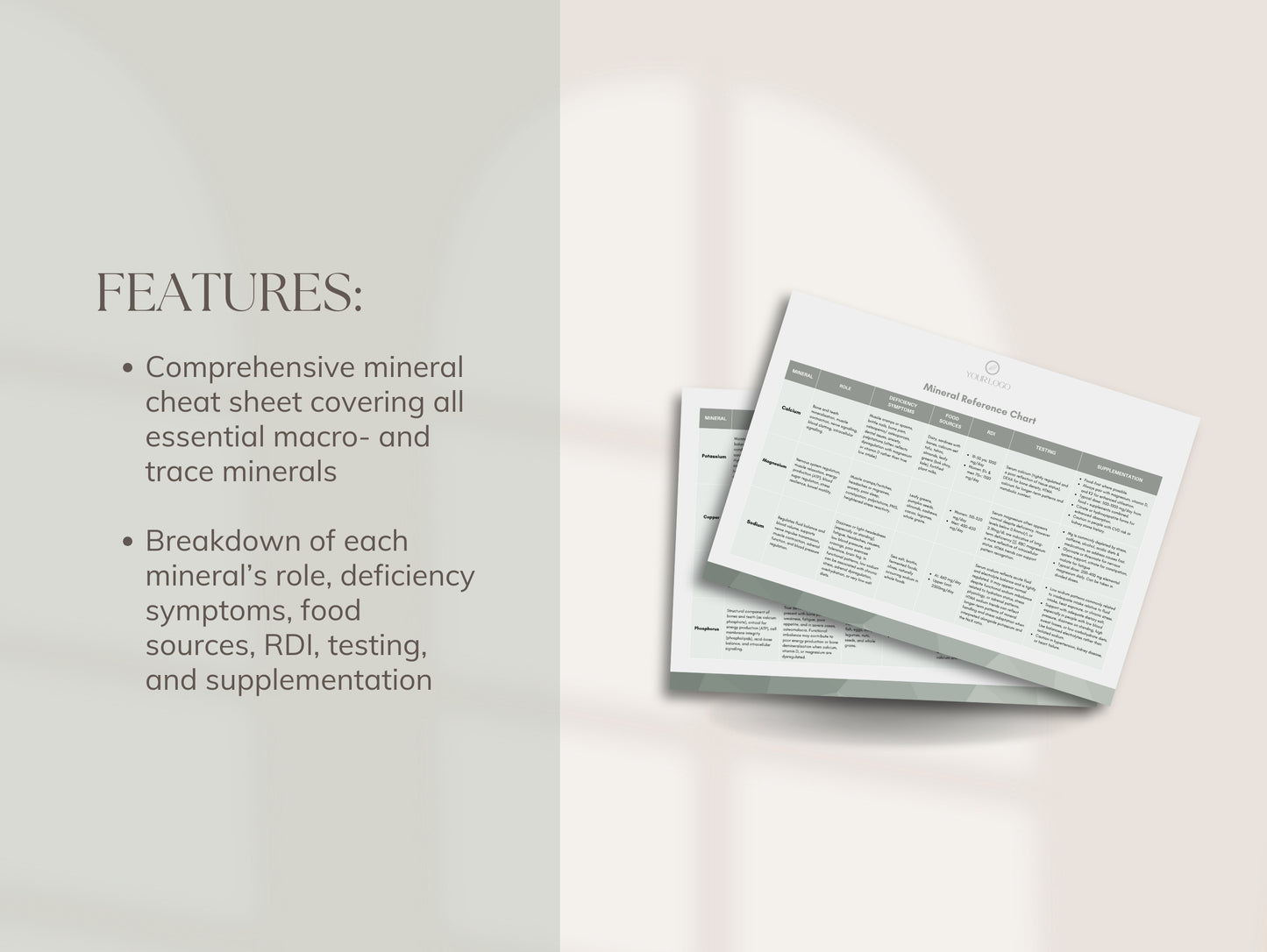 Mineral Reference Chart