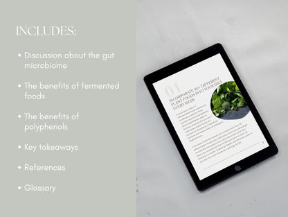 Microbiome and digestion eBook Canva template for nutritionists