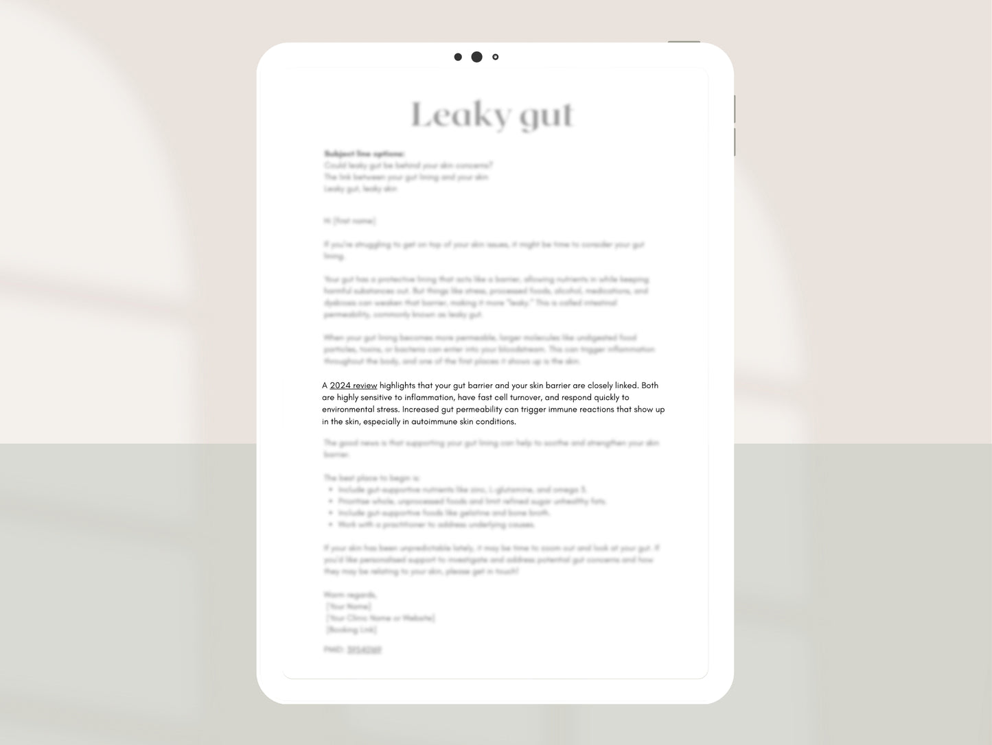 Gut-Skin Axis Emails (10)