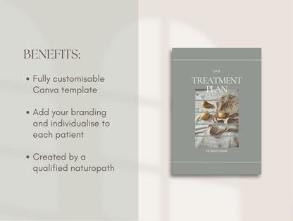 Canva template for naturopath treatment plan