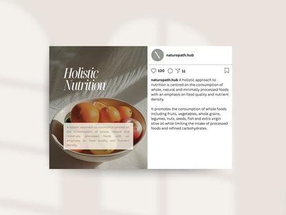 Nutrition Instagram Canva Templates - Aesthetic