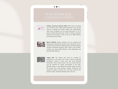 Client-ready oral contraceptive nutrition guide for functional medicine practitioners