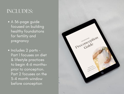 Done-for-you preconception guide Canva template for health professionals