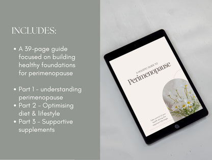 Editable perimenopause guide eBook for holistic health practitioners