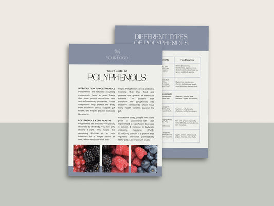 Polyphenol handout for naturopaths and functional medicine practitioners