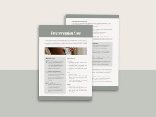 Preconception handout for naturopaths and functional medicine practitioners